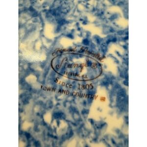 Vintage Stangl Town & Country Blue Spongeware Bowls Set of 3,Excellent Condition